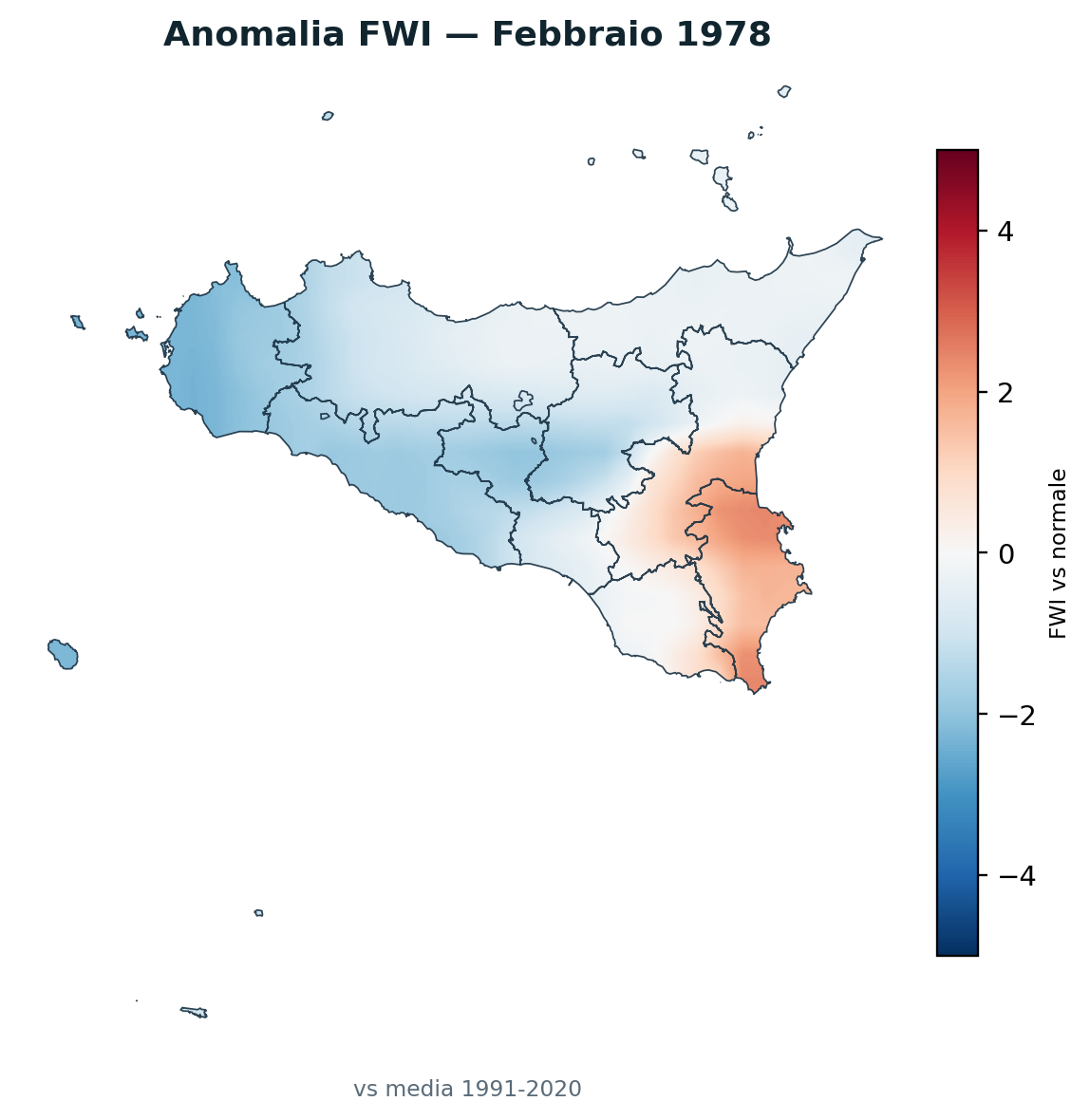 Anomalia vs normale Febbraio 1978
