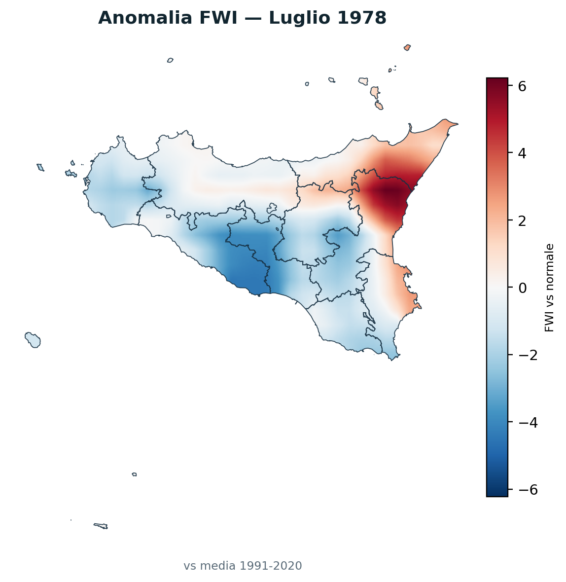 Anomalia vs normale Luglio 1978
