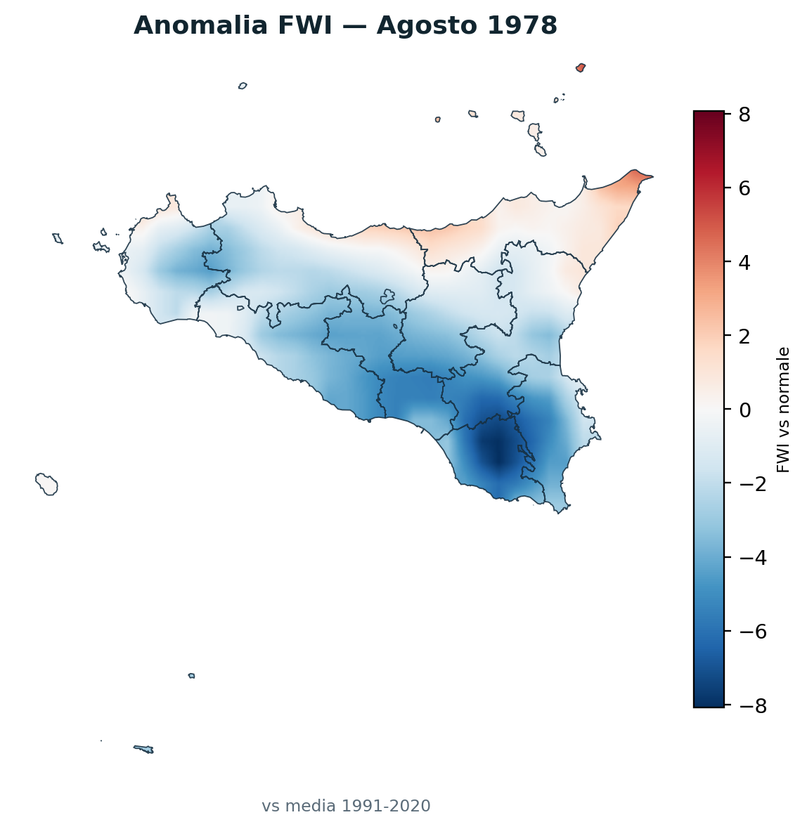 Anomalia vs normale Agosto 1978