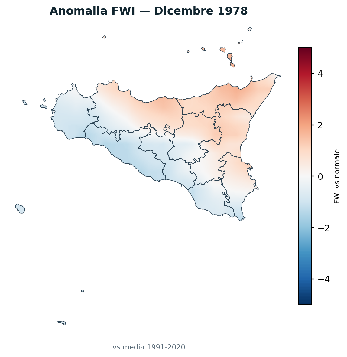 Anomalia vs normale Dicembre 1978