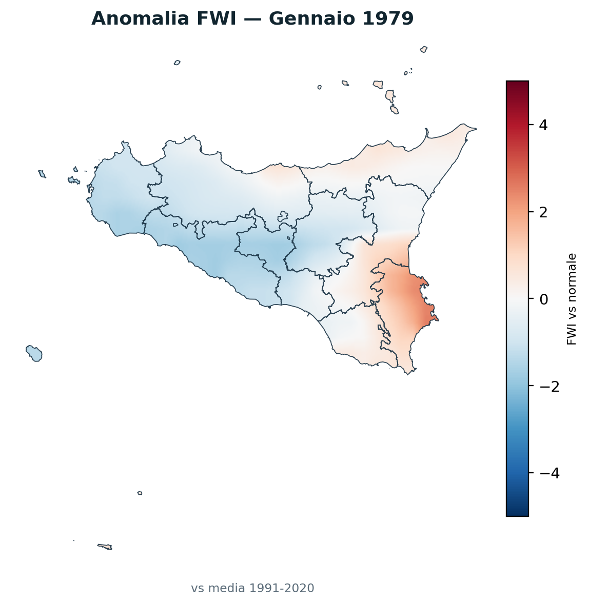 Anomalia vs normale Gennaio 1979