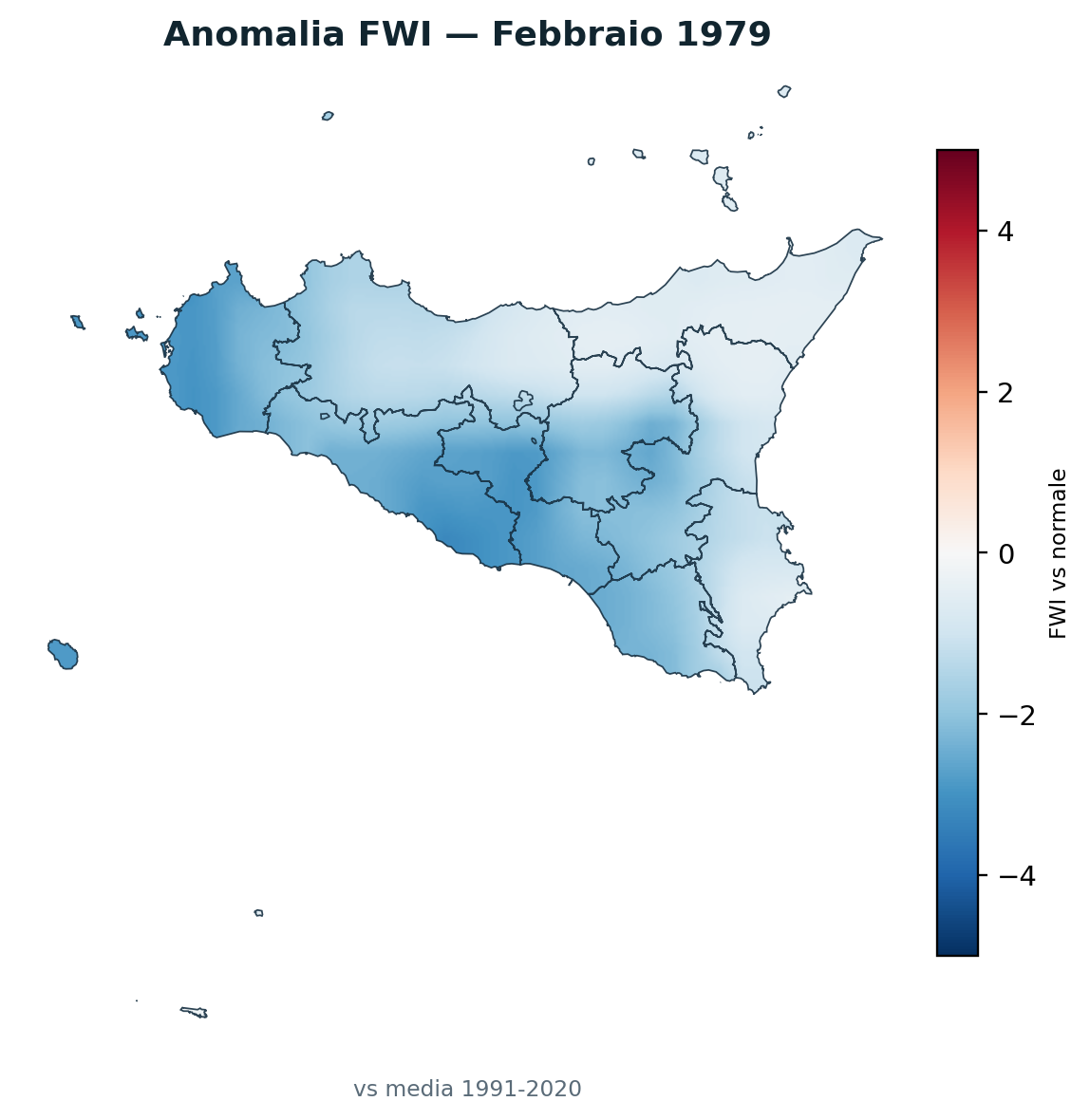 Anomalia vs normale Febbraio 1979