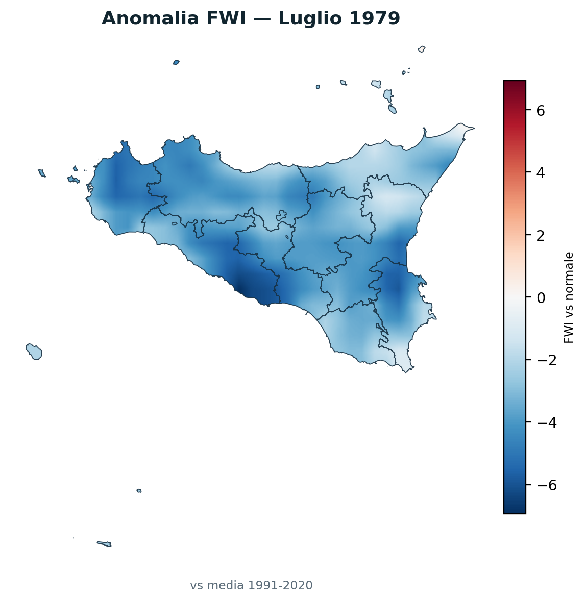 Anomalia vs normale Luglio 1979