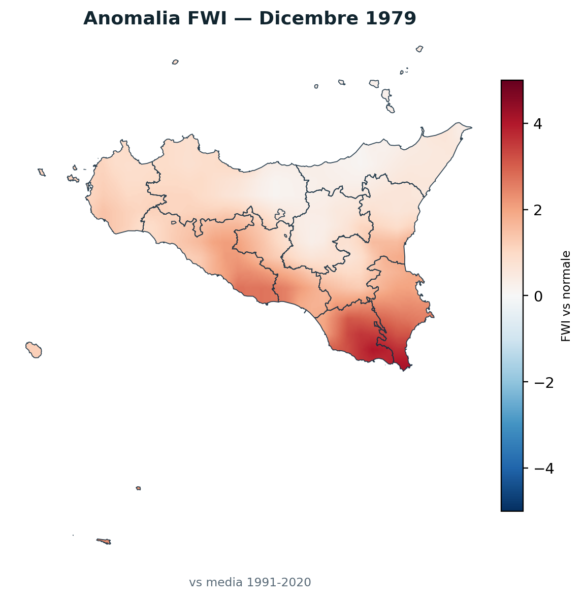 Anomalia vs normale Dicembre 1979