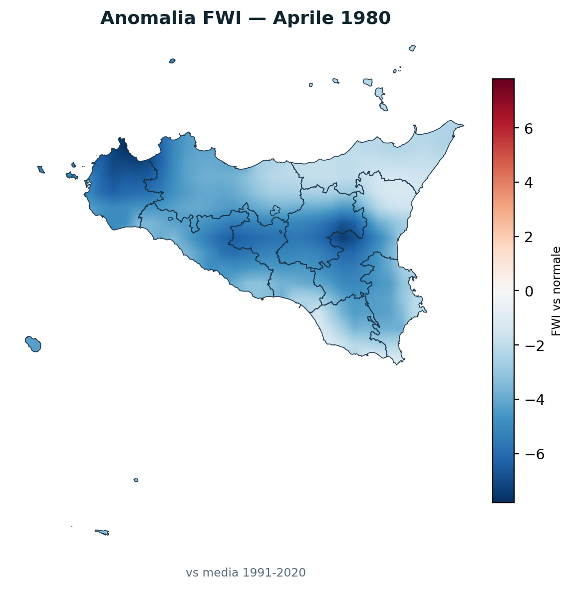 Anomalia vs normale Aprile 1980