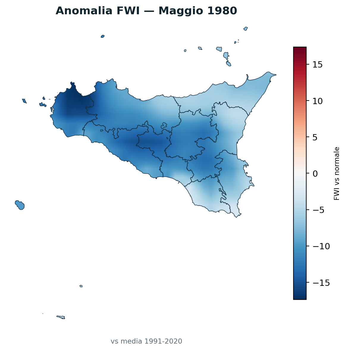 Anomalia vs normale Maggio 1980