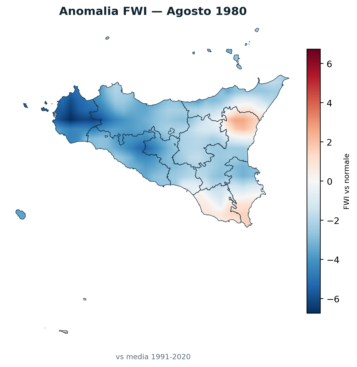 Anomalia vs normale Agosto 1980
