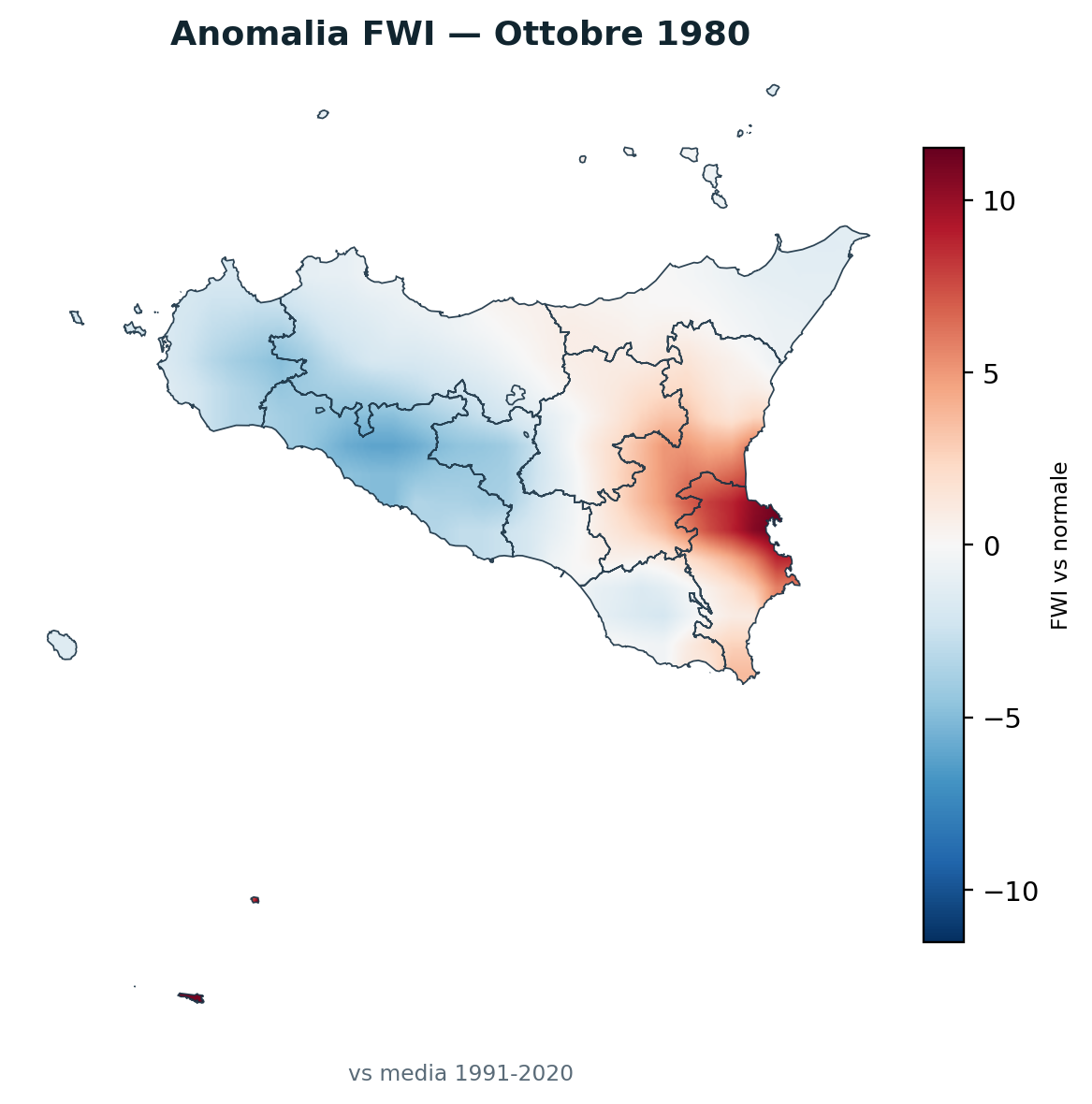 Anomalia vs normale Ottobre 1980
