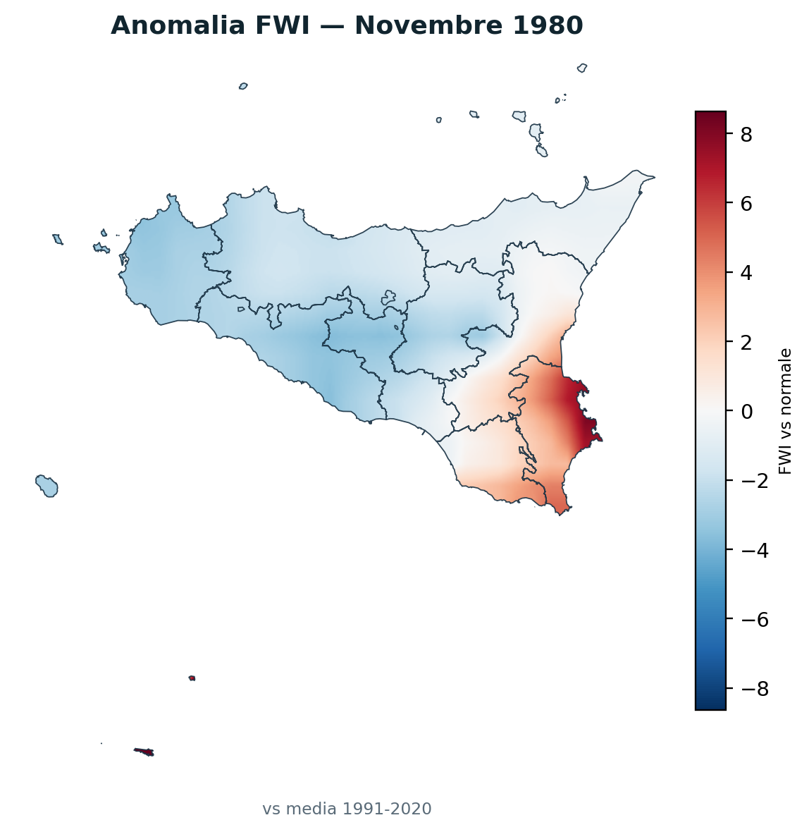 Anomalia vs normale Novembre 1980