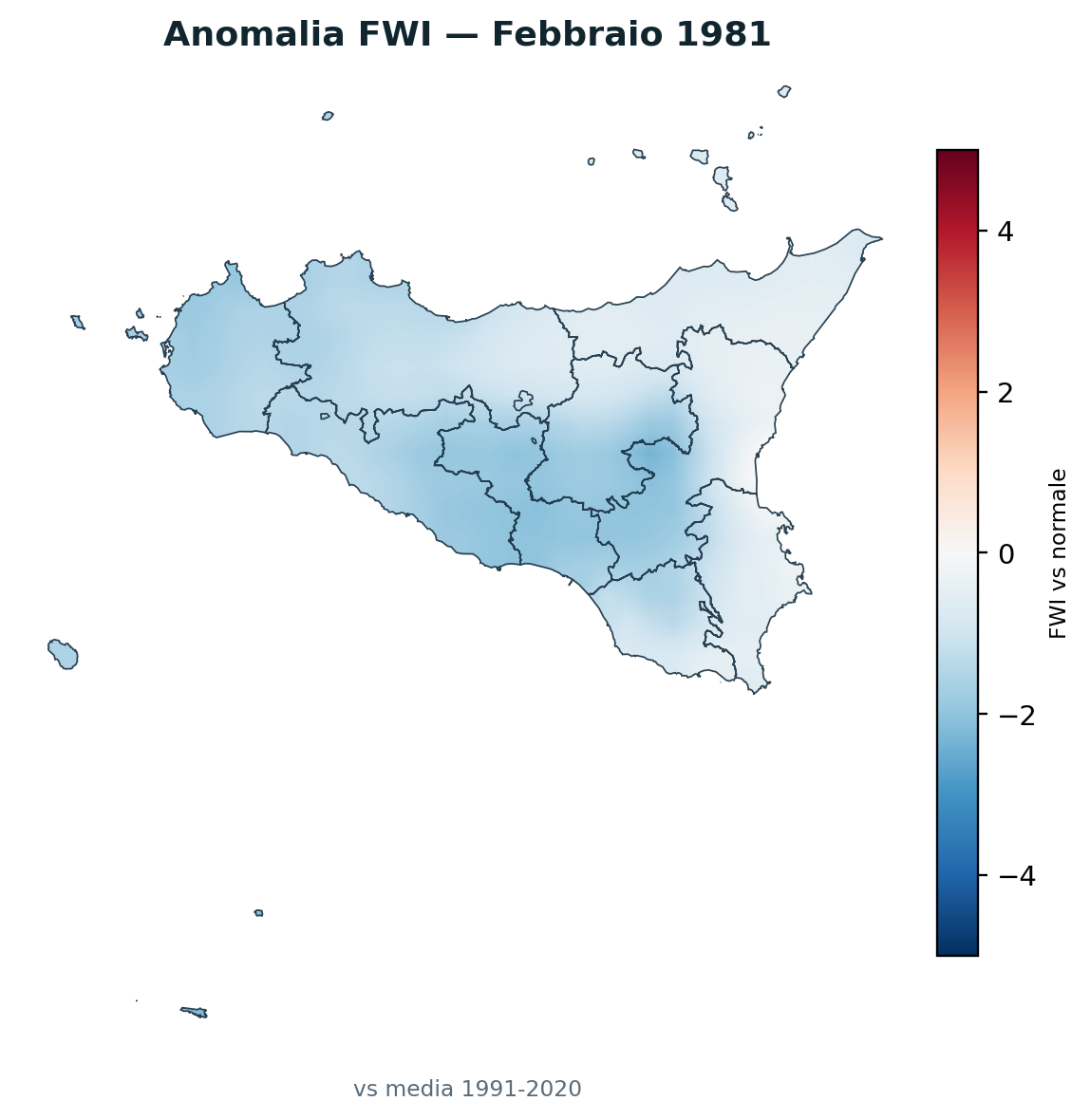 Anomalia vs normale Febbraio 1981