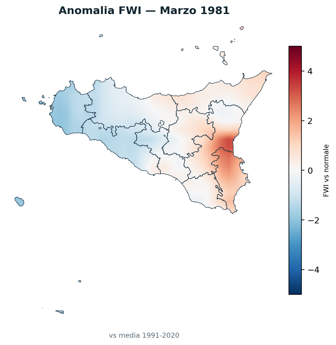 Anomalia vs normale Marzo 1981