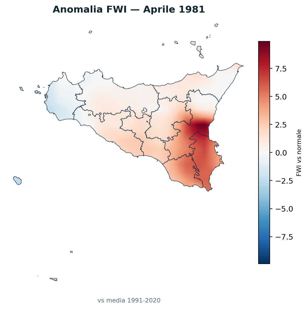 Anomalia vs normale Aprile 1981