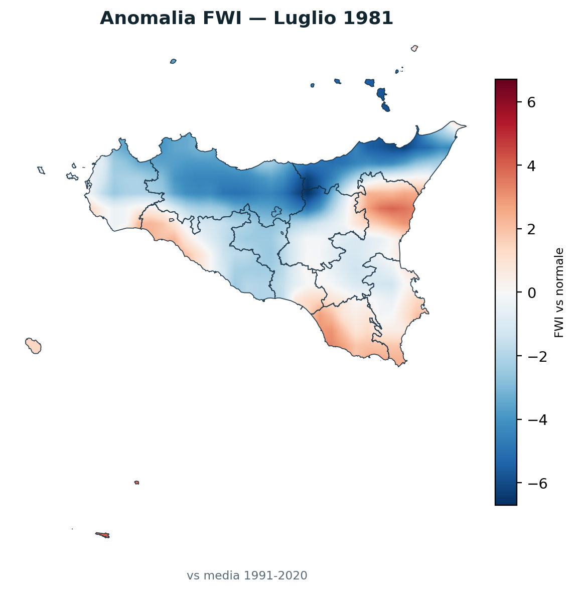 Anomalia vs normale Luglio 1981