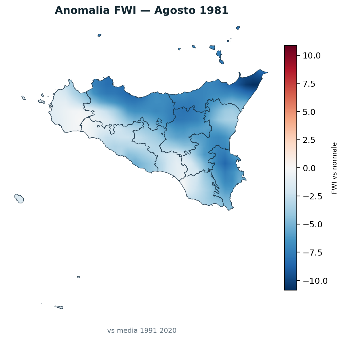 Anomalia vs normale Agosto 1981