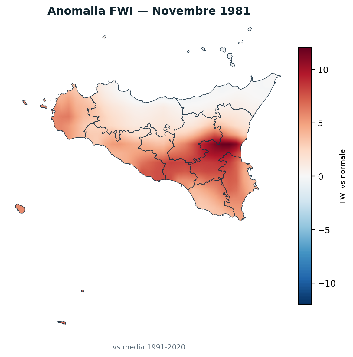 Anomalia vs normale Novembre 1981