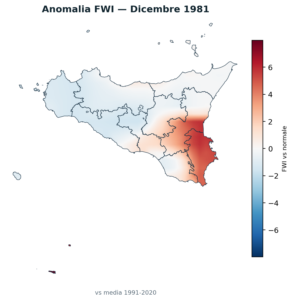 Anomalia vs normale Dicembre 1981