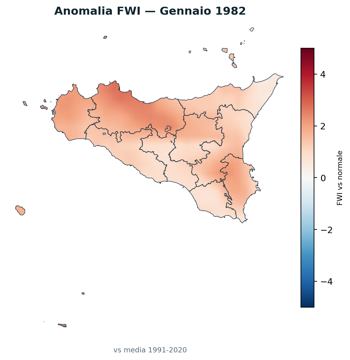 Anomalia vs normale Gennaio 1982