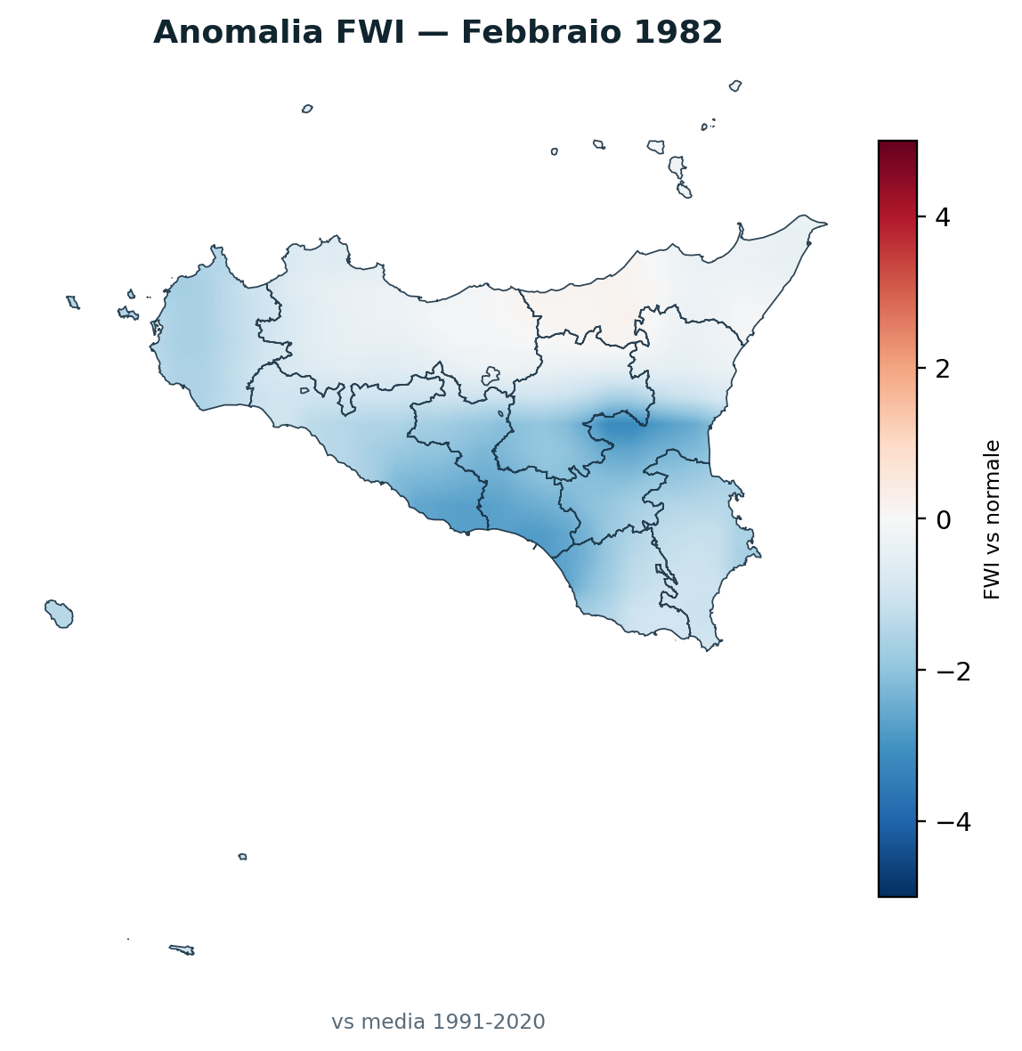 Anomalia vs normale Febbraio 1982