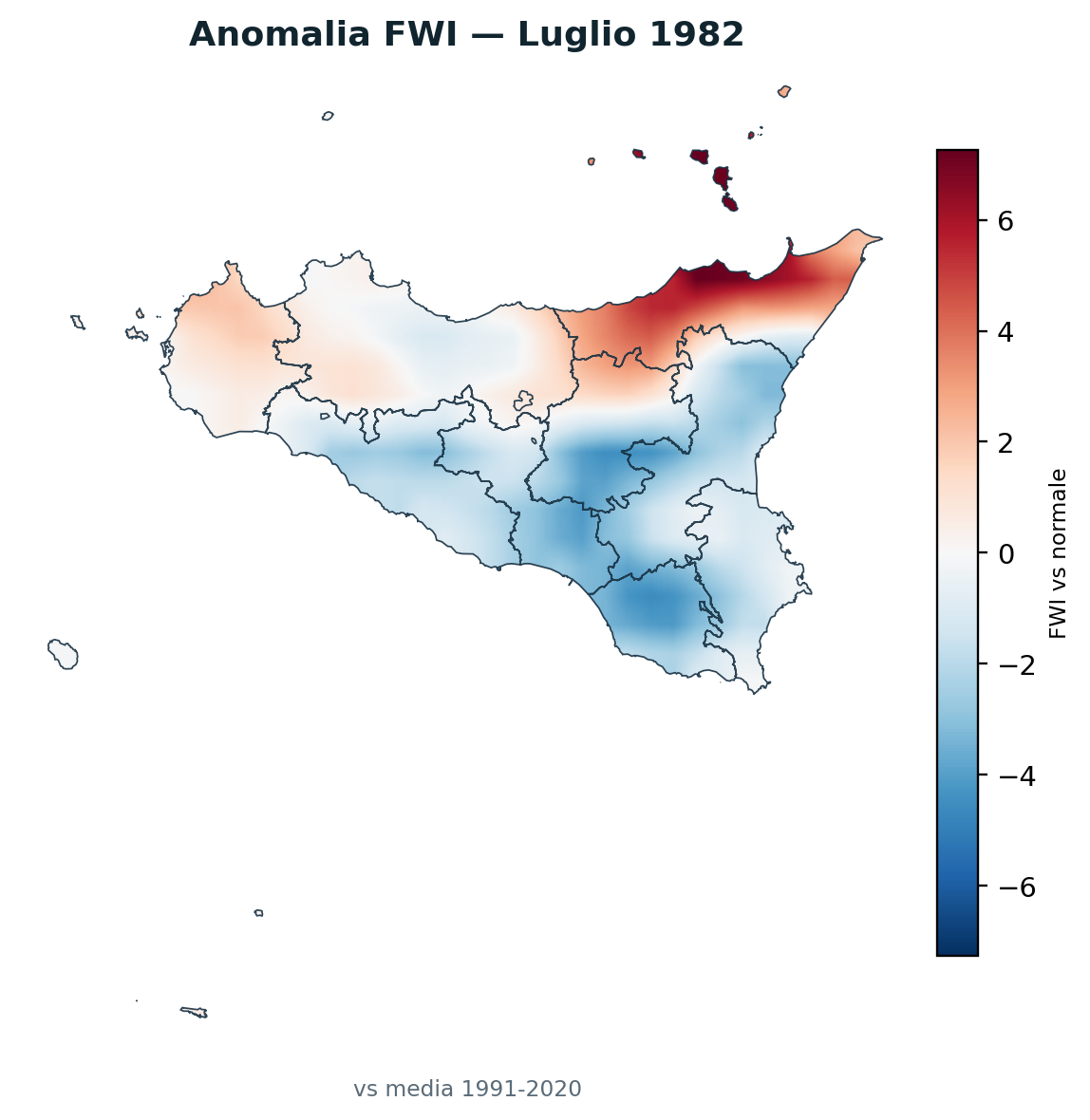 Anomalia vs normale Luglio 1982