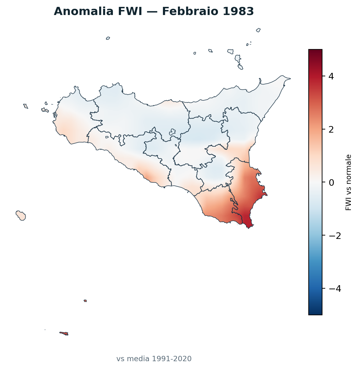 Anomalia vs normale Febbraio 1983