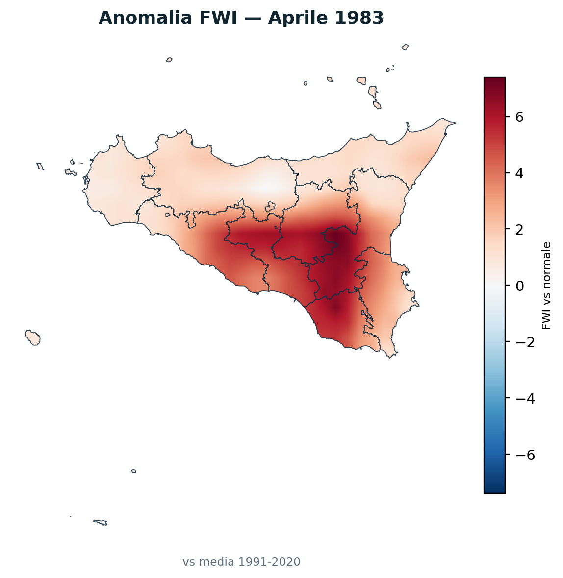 Anomalia vs normale Aprile 1983