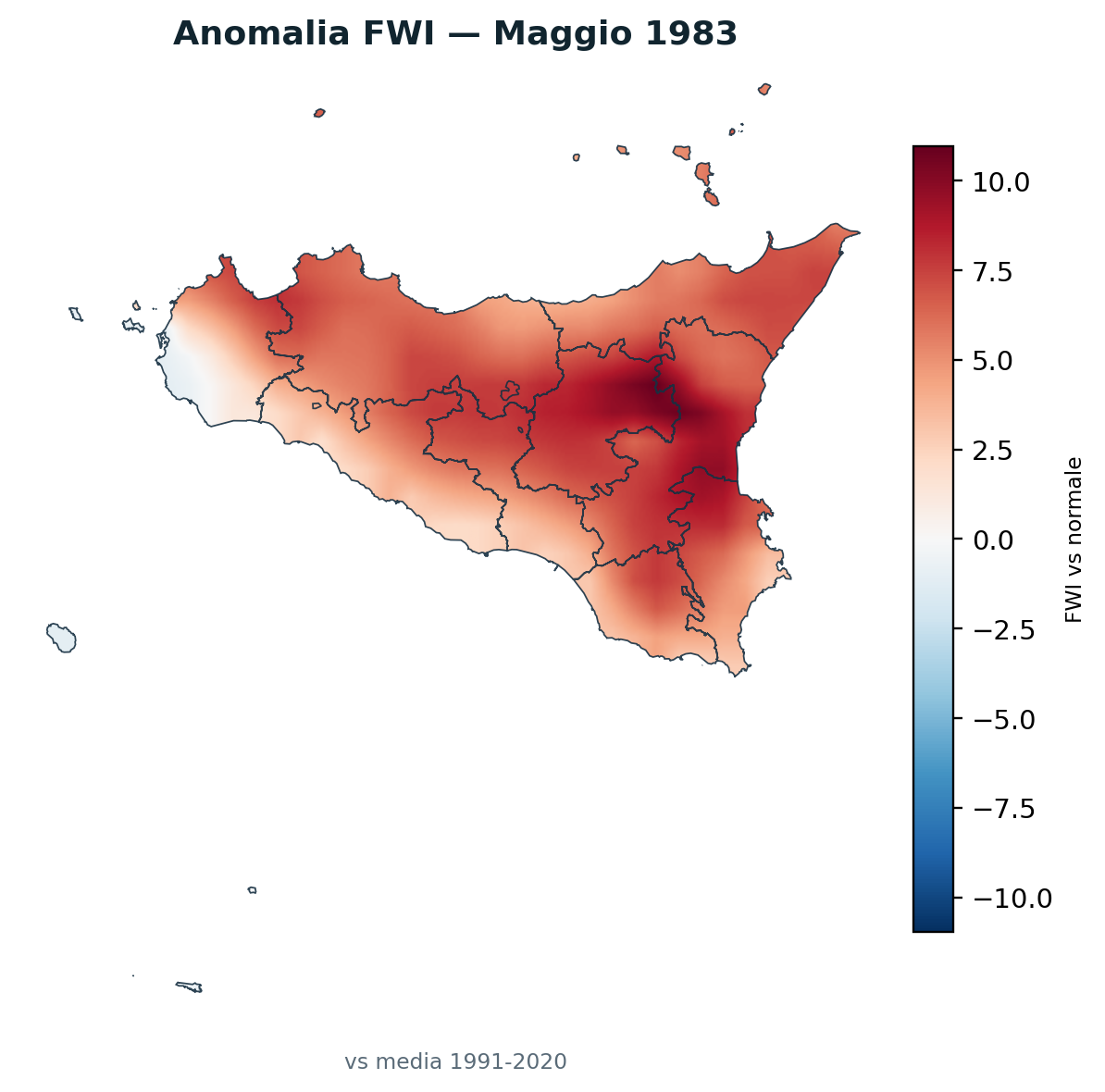 Anomalia vs normale Maggio 1983