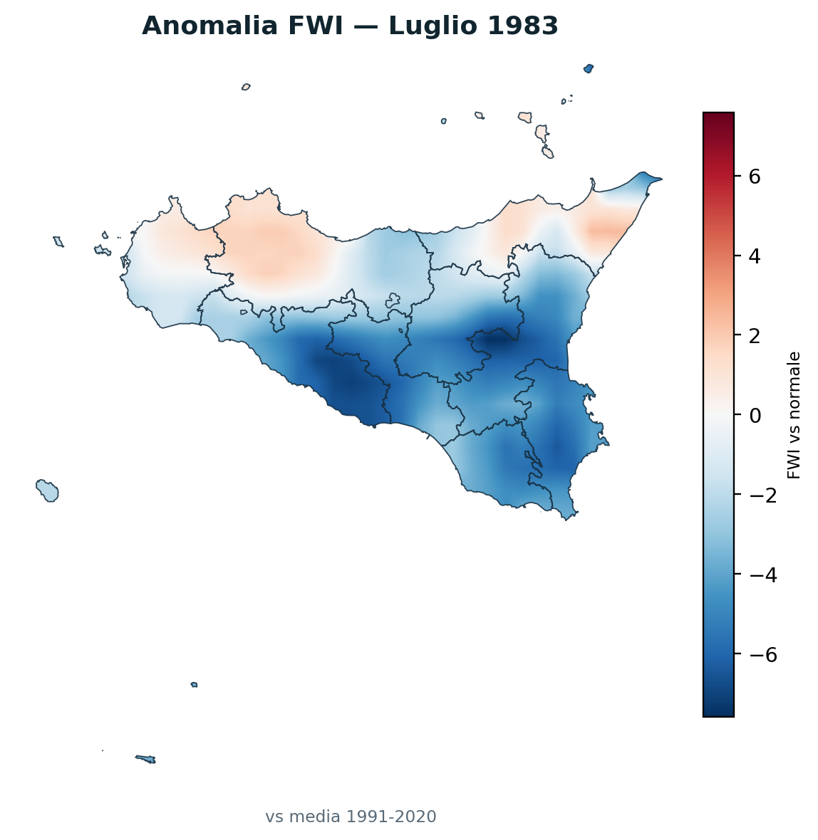 Anomalia vs normale Luglio 1983