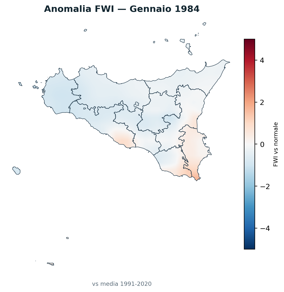 Anomalia vs normale Gennaio 1984
