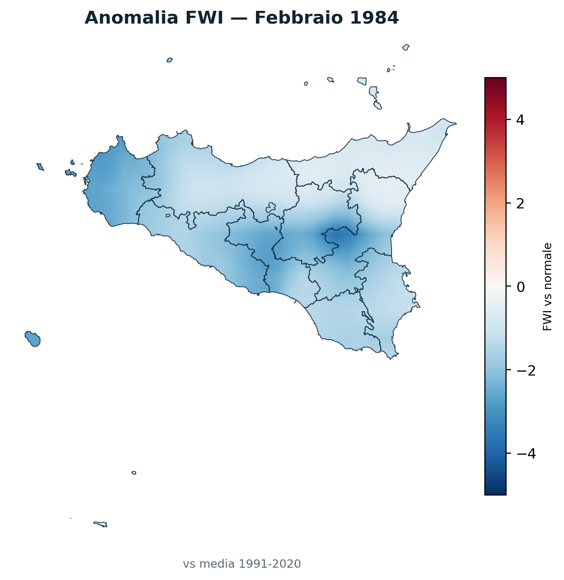 Anomalia vs normale Febbraio 1984