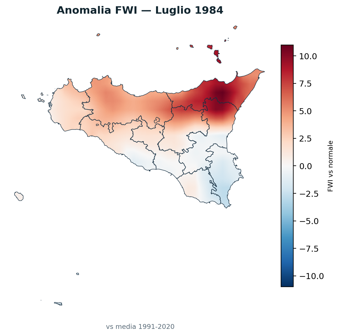 Anomalia vs normale Luglio 1984