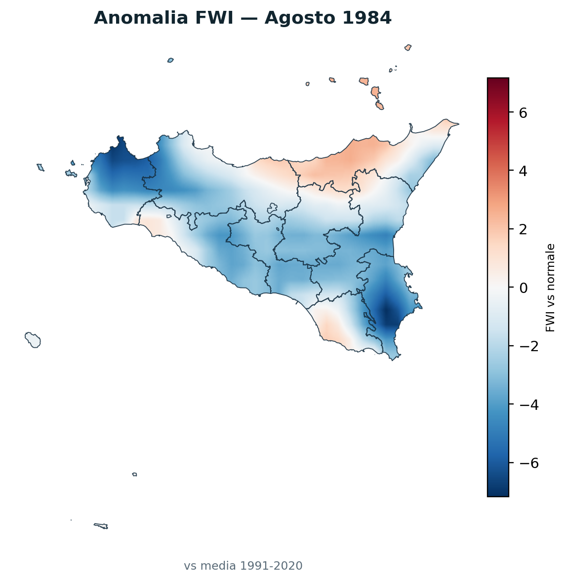 Anomalia vs normale Agosto 1984