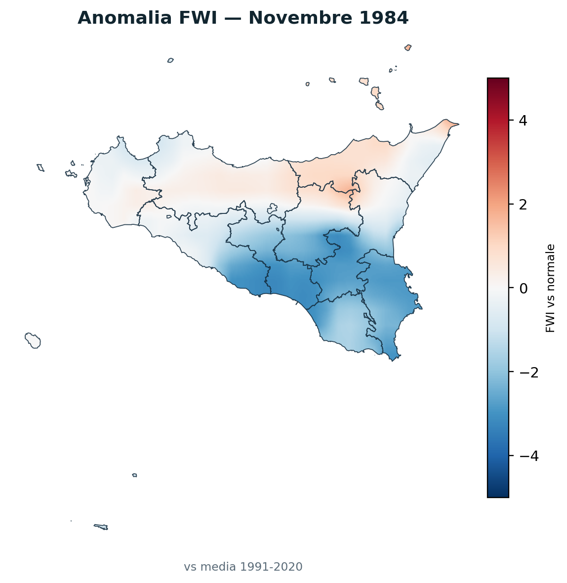 Anomalia vs normale Novembre 1984
