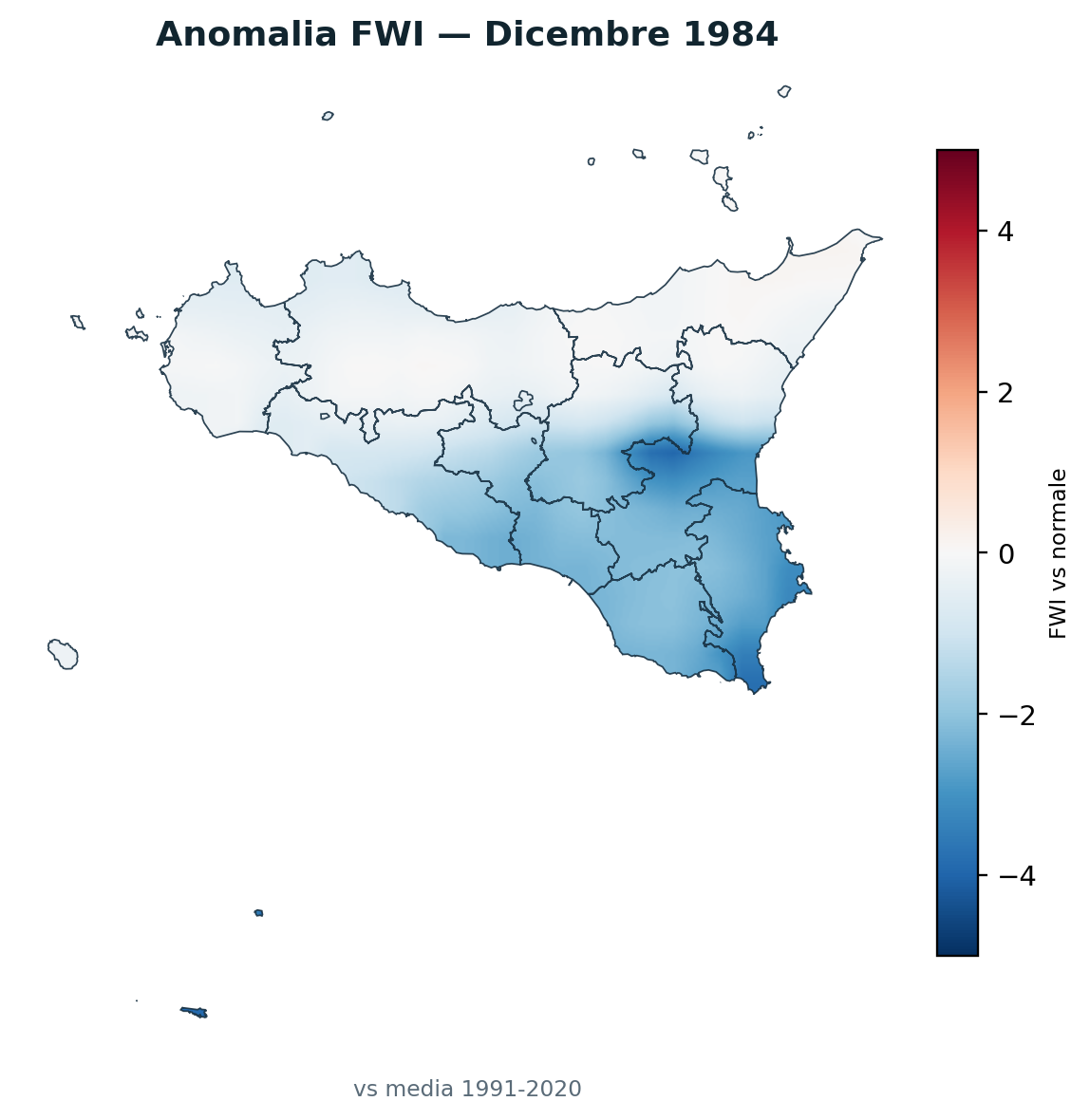 Anomalia vs normale Dicembre 1984