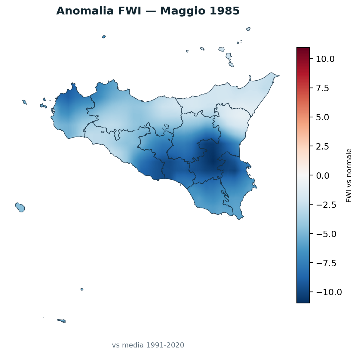 Anomalia vs normale Maggio 1985