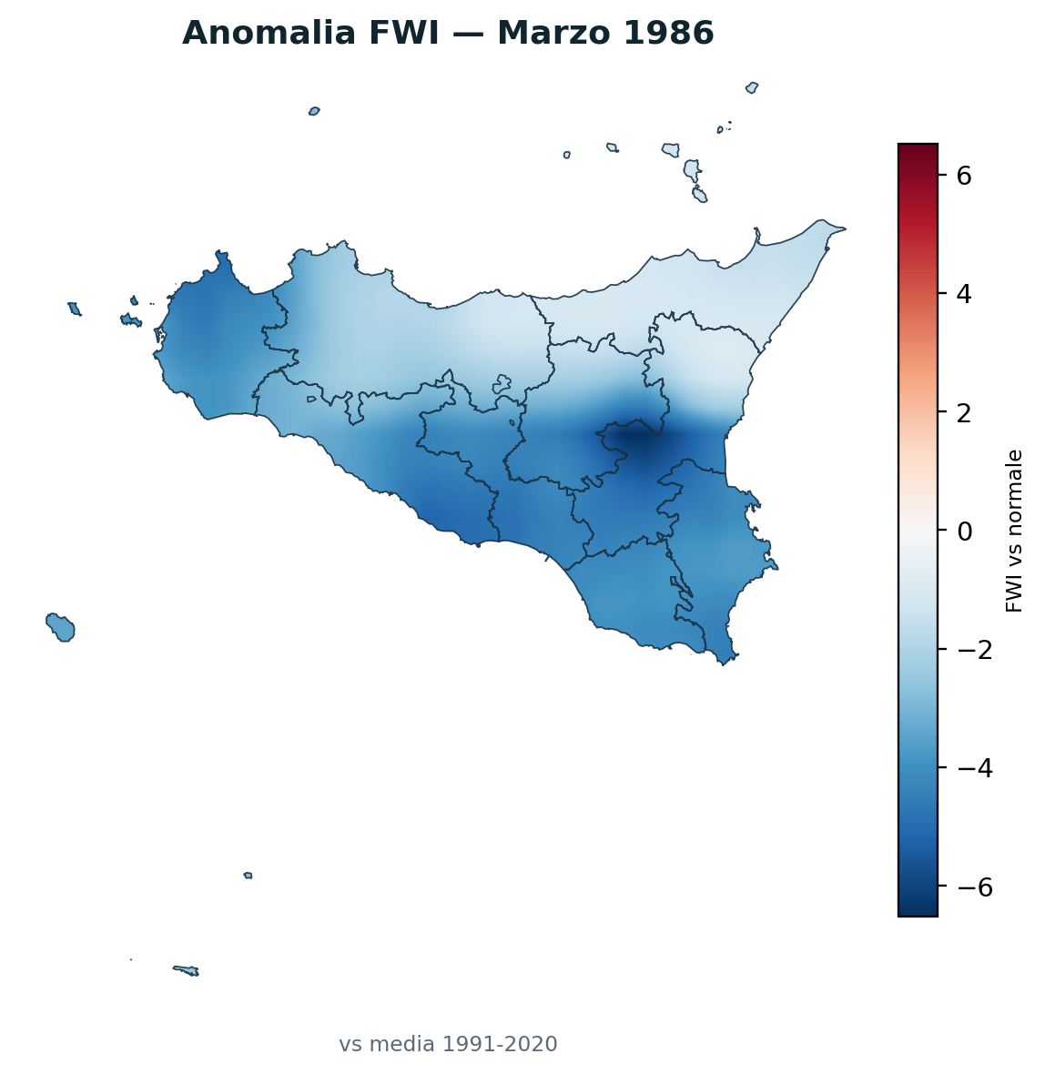 Anomalia vs normale Marzo 1986