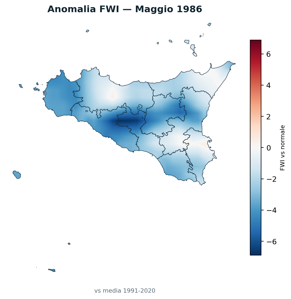 Anomalia vs normale Maggio 1986