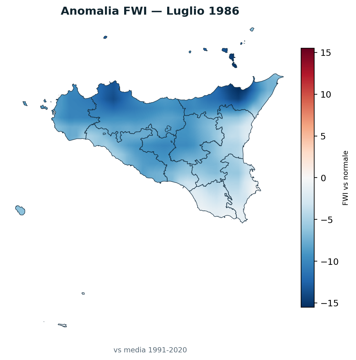 Anomalia vs normale Luglio 1986