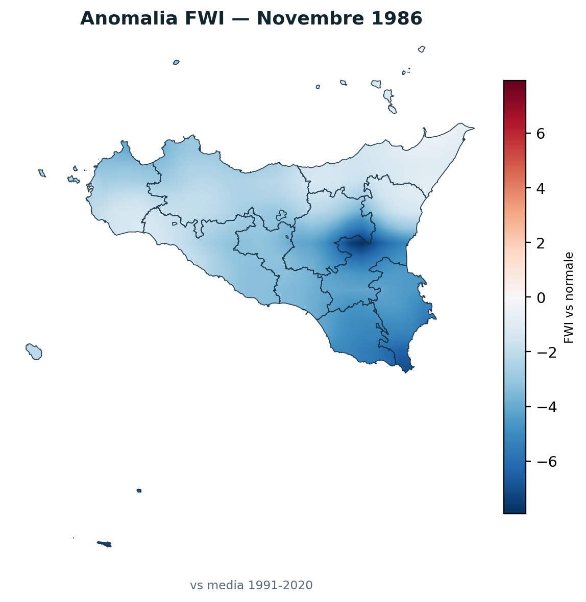 Anomalia vs normale Novembre 1986