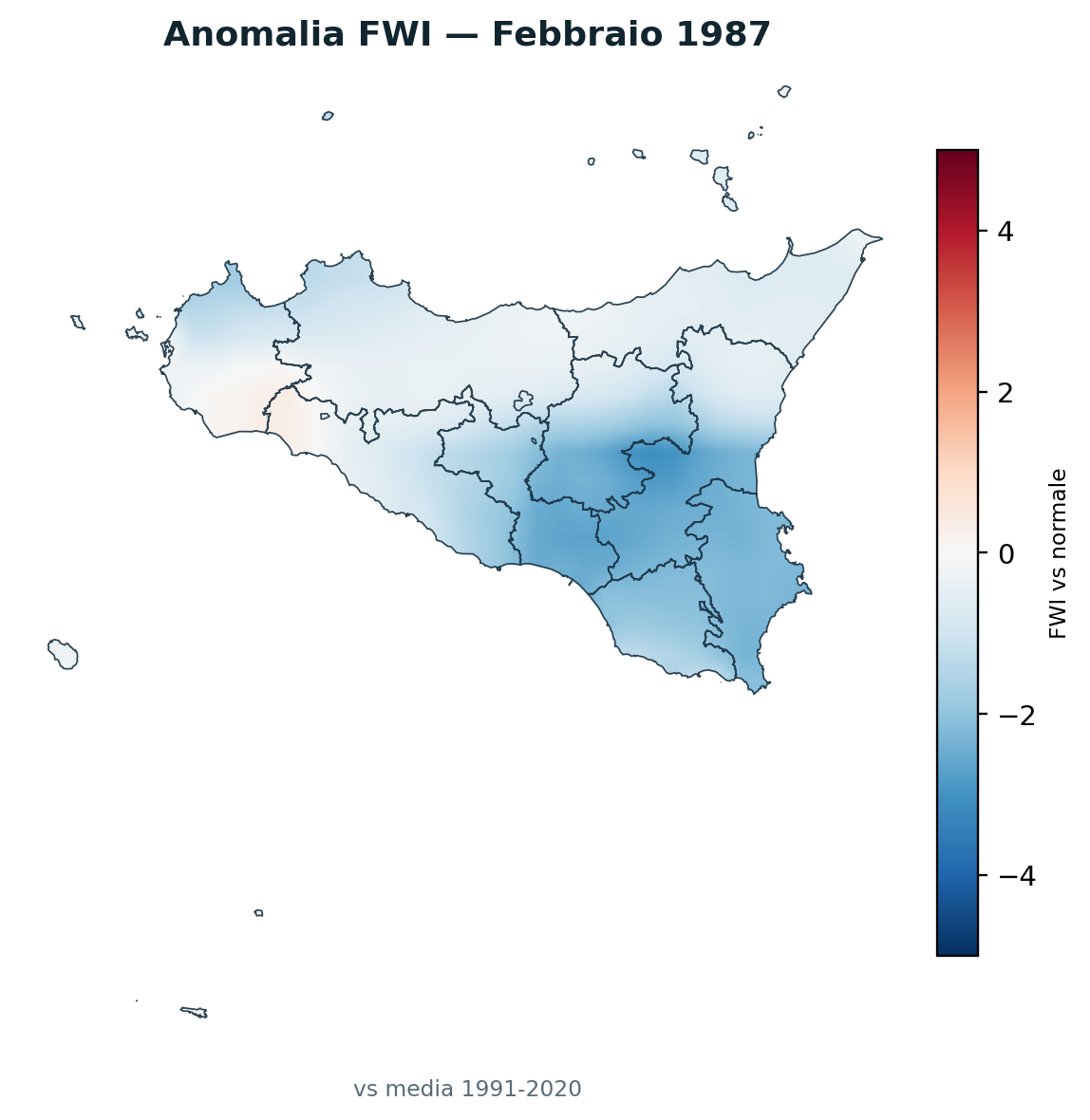 Anomalia vs normale Febbraio 1987