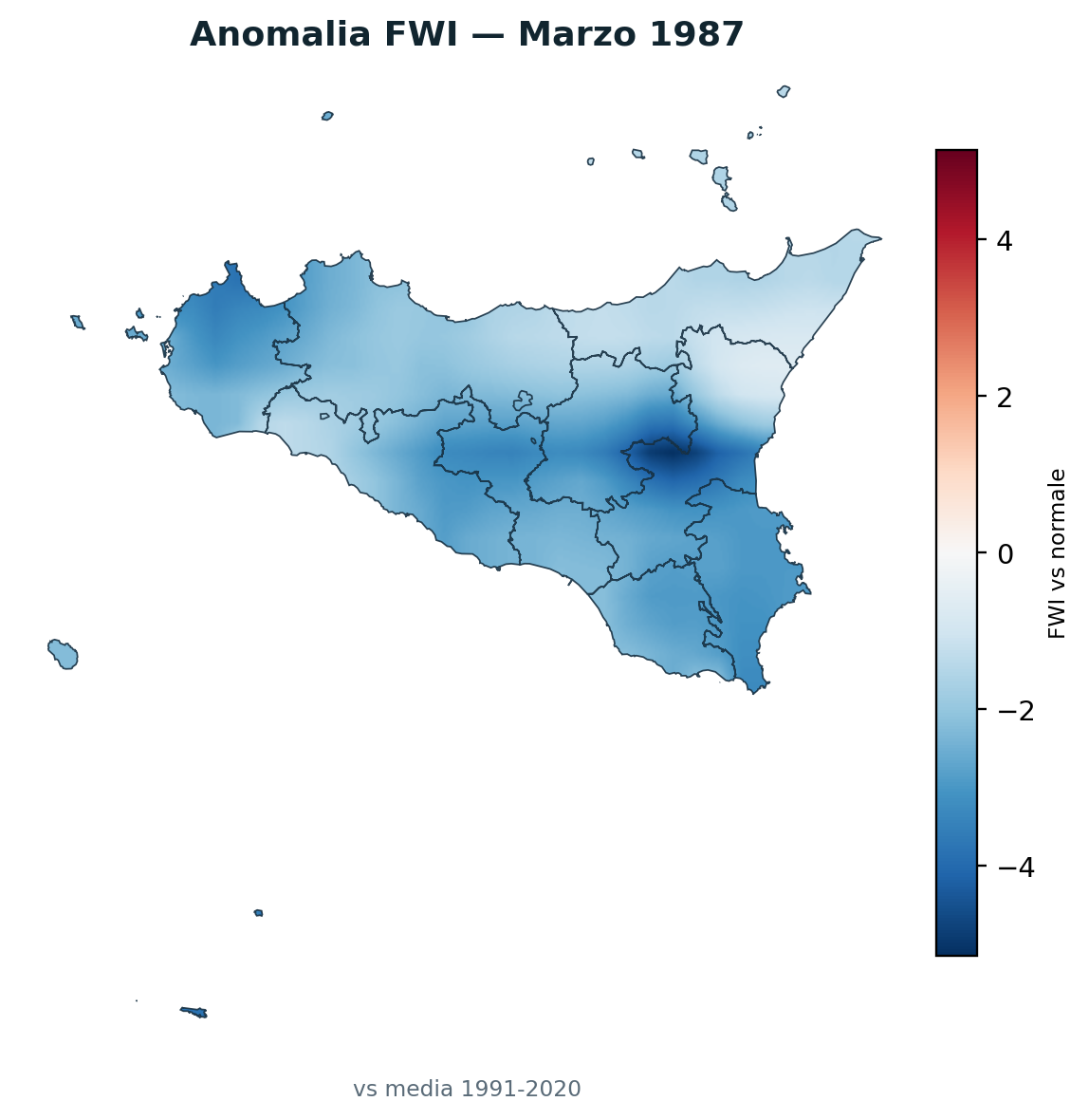Anomalia vs normale Marzo 1987