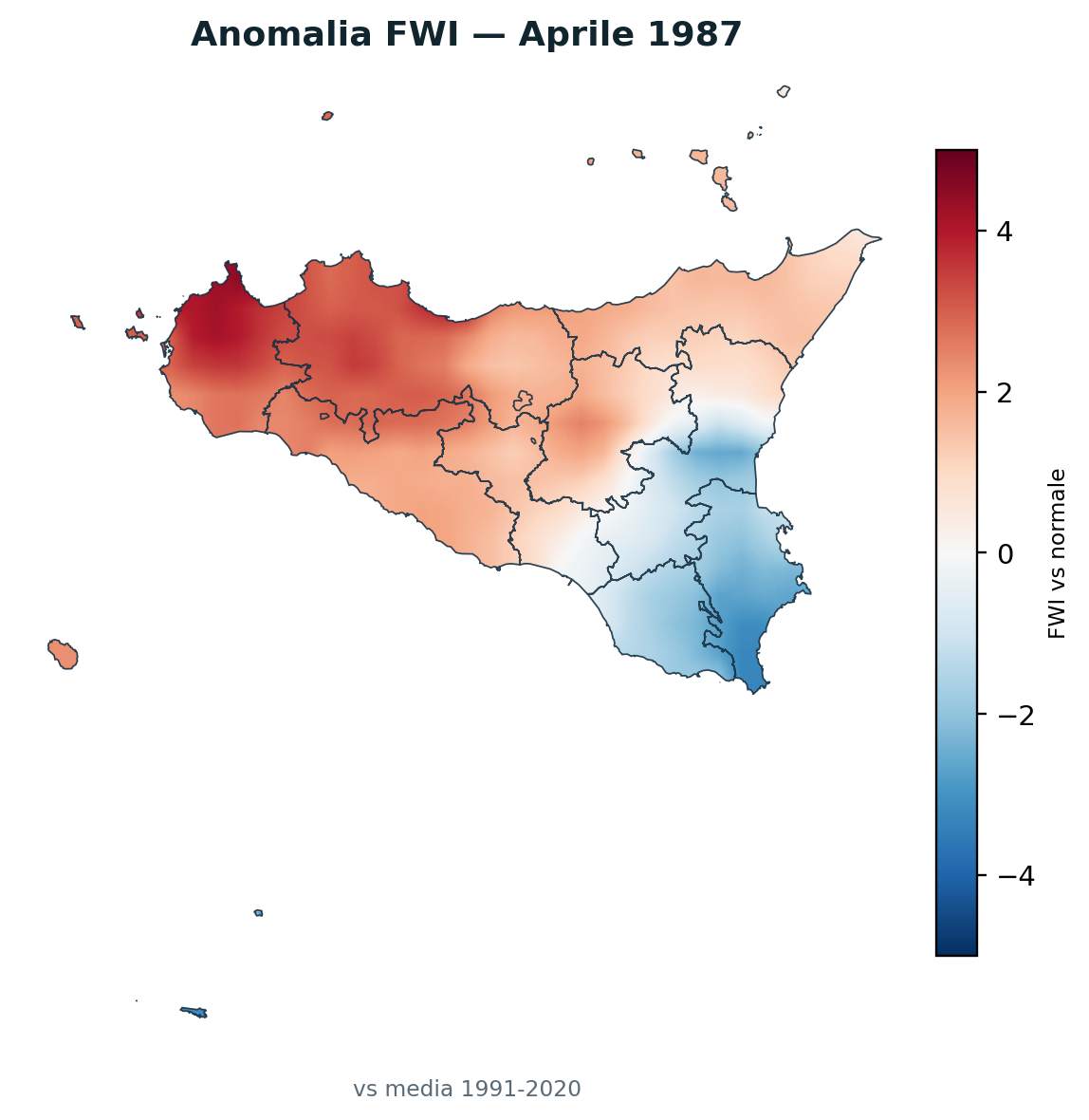 Anomalia vs normale Aprile 1987