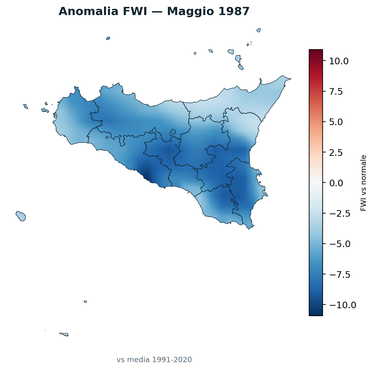 Anomalia vs normale Maggio 1987