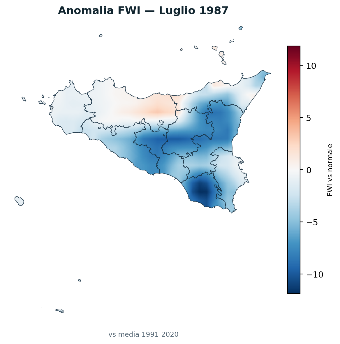 Anomalia vs normale Luglio 1987