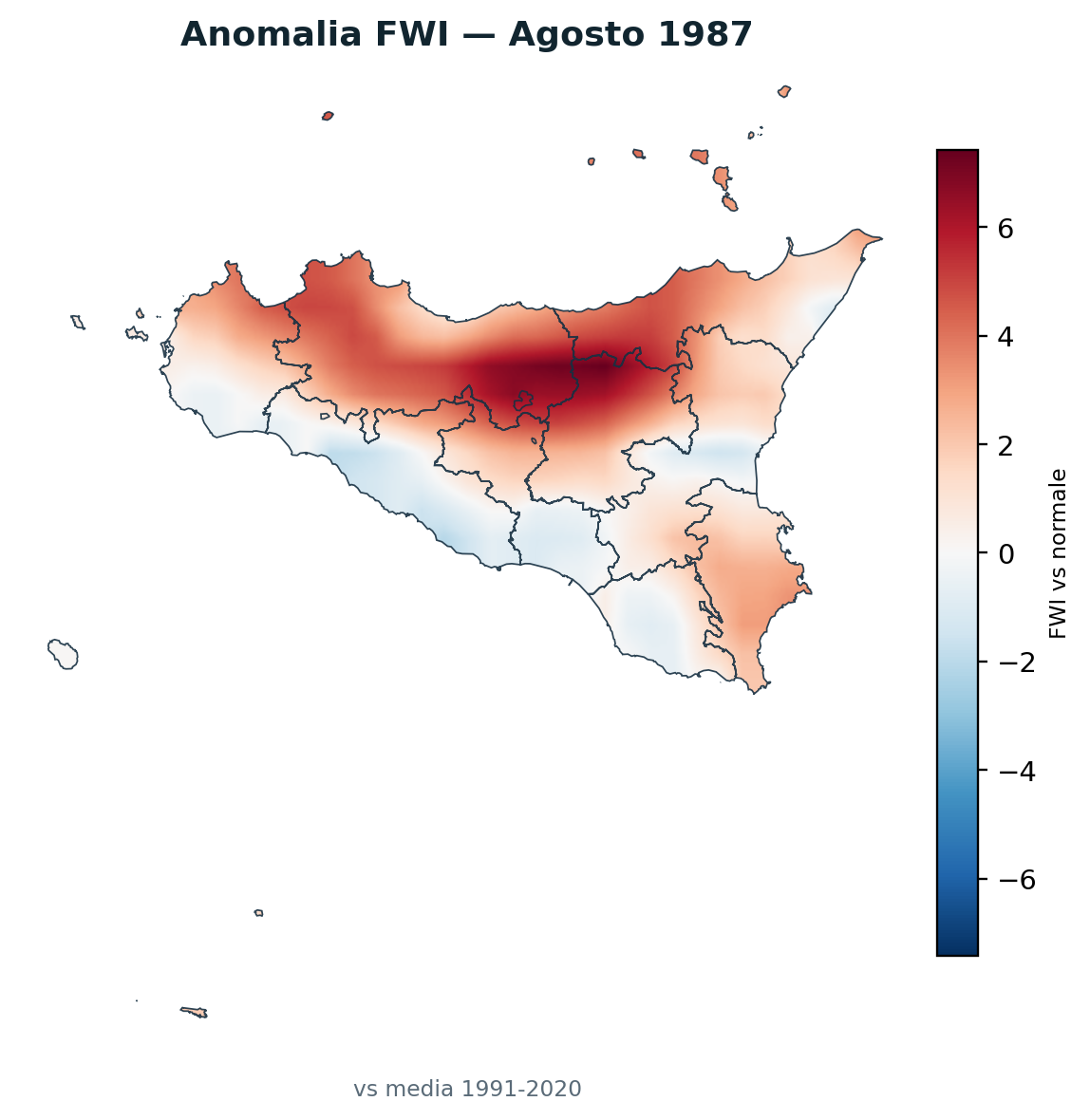 Anomalia vs normale Agosto 1987