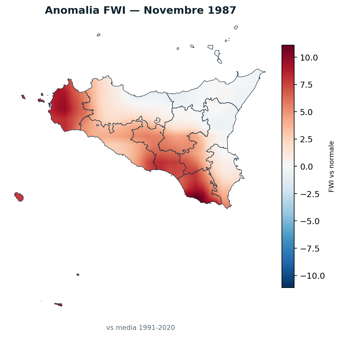 Anomalia vs normale Novembre 1987
