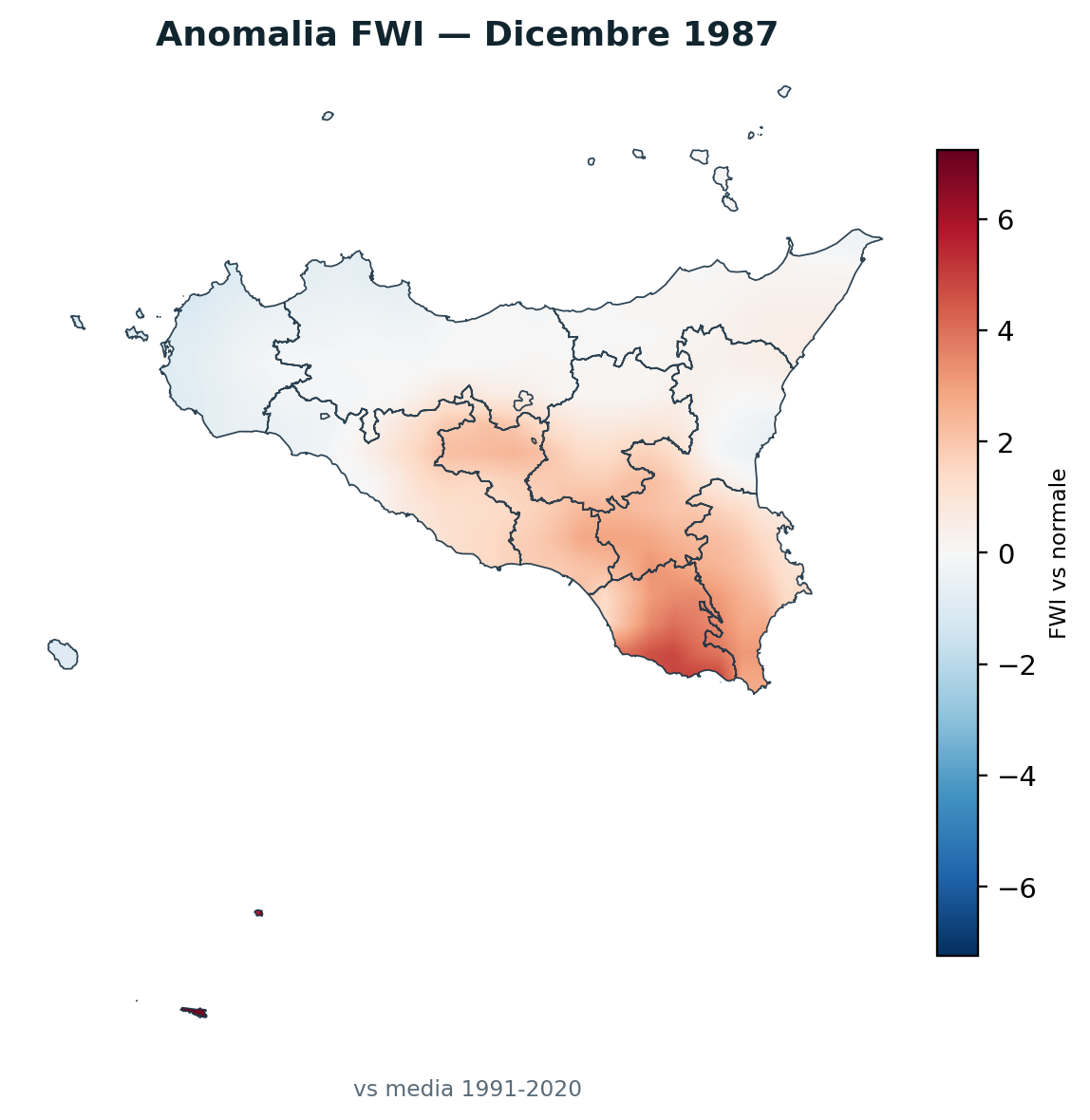 Anomalia vs normale Dicembre 1987