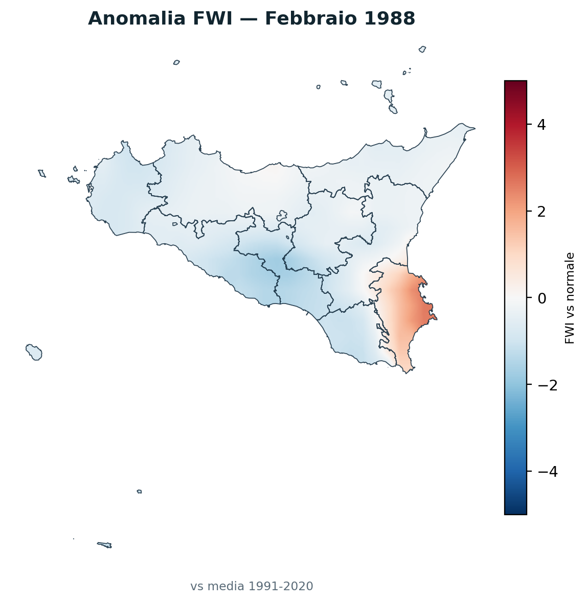 Anomalia vs normale Febbraio 1988