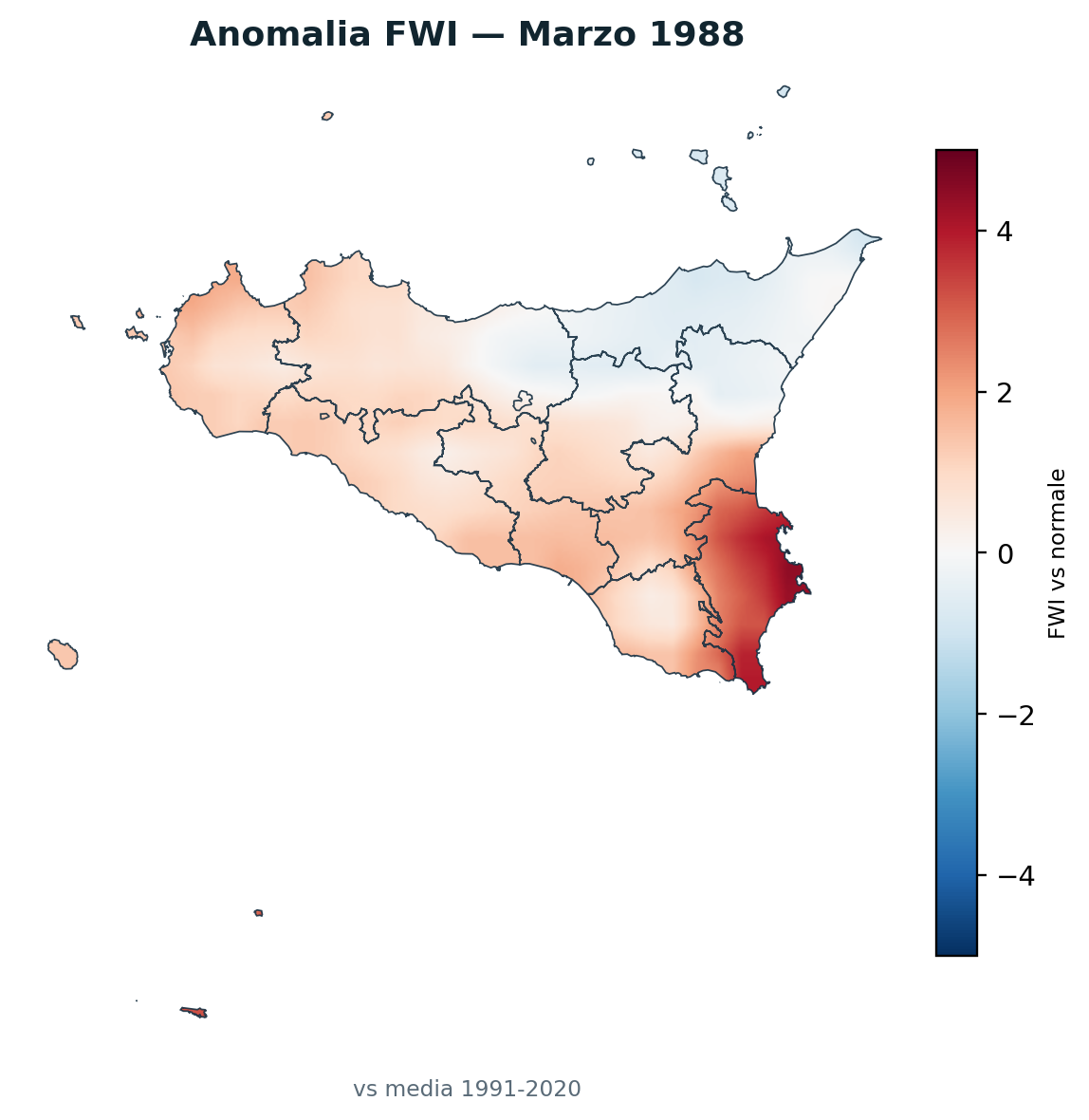 Anomalia vs normale Marzo 1988
