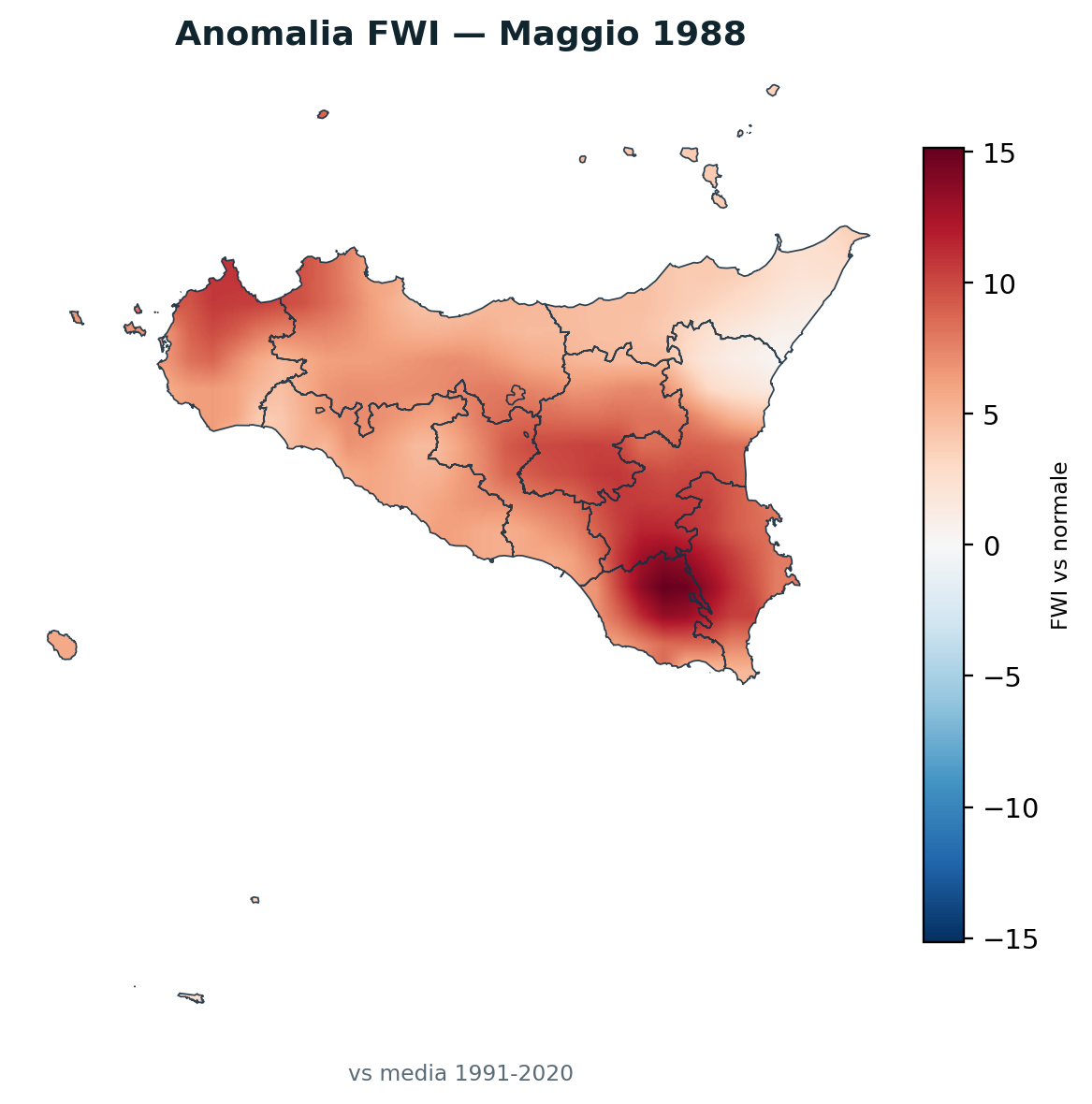 Anomalia vs normale Maggio 1988