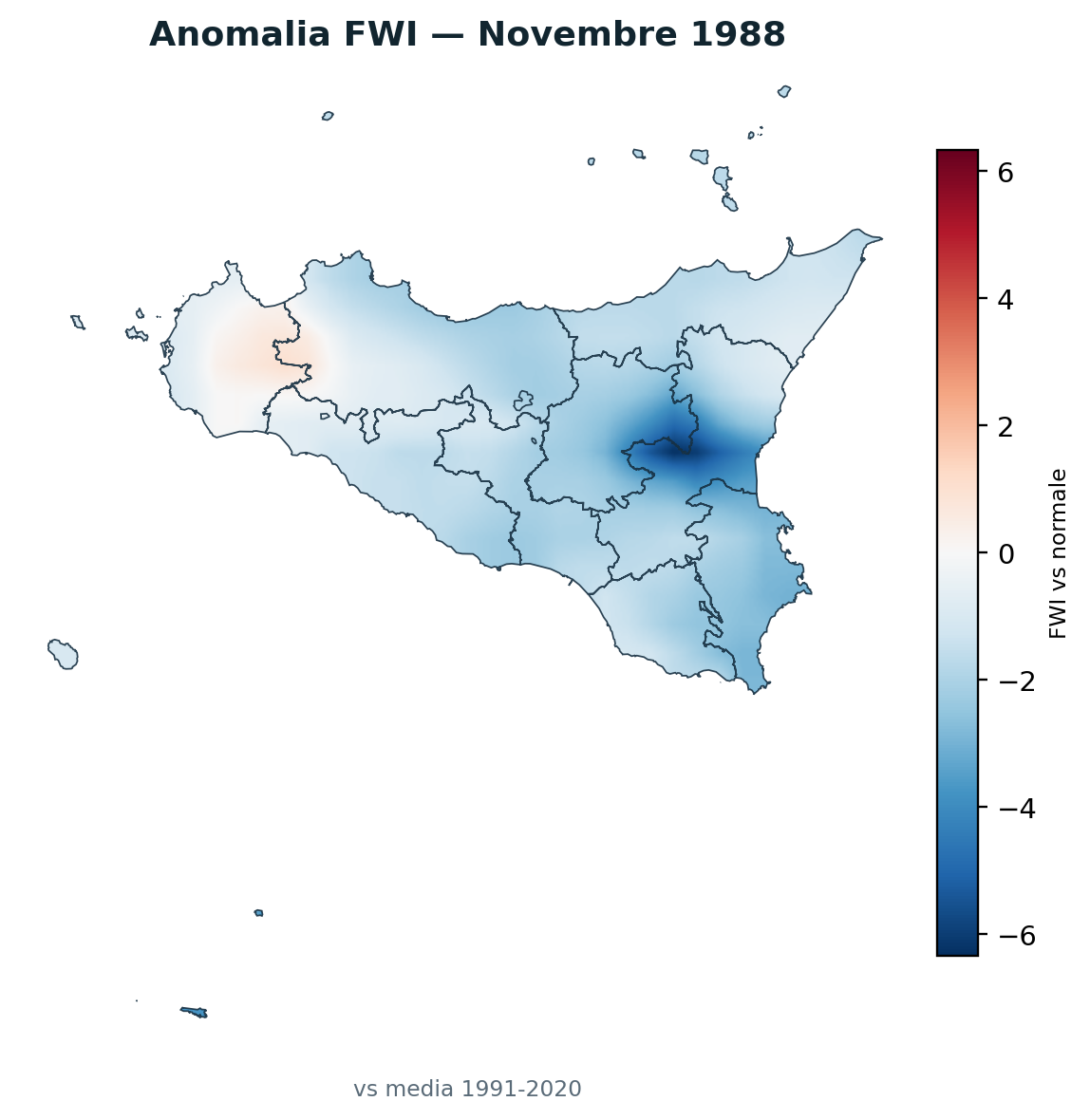 Anomalia vs normale Novembre 1988